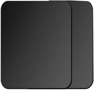 Placas de metal for carcasa de teléfono, lámina de hierro adhesiva, placa de metal universal for teléfono móvil, color negro y plateado, 5 unidades(Black,45 * 65mm)