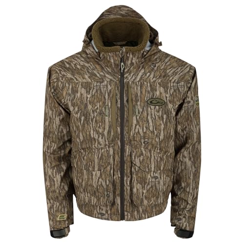 DRAKE Men's LST Insulated Timber Waterproof Breathable Reinforced Adjustable Hunting Hooded Jacket w/Neck Gaiter/Face Mask