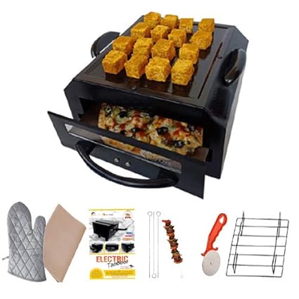 HOTBERG Hot Berg 10 Inches Small 2-in-1 Electric tandoor with Tawa tandoor for 2year warrenty for Heating Element