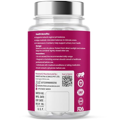 Image of Women's Probiotic 50 Billion CFU Capsules | Pre & Probiotics with Cranberry & D-Mannose | Gut, Vaginal & Urinary Health Support | pH Balance & Immunity Formula | 180 Veg Capsules