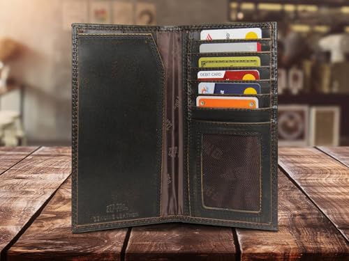 ZEP-PRO NCAA Clemson Tigers Burnished Leather Secretary Wallet, Slim Stylish for Men3
