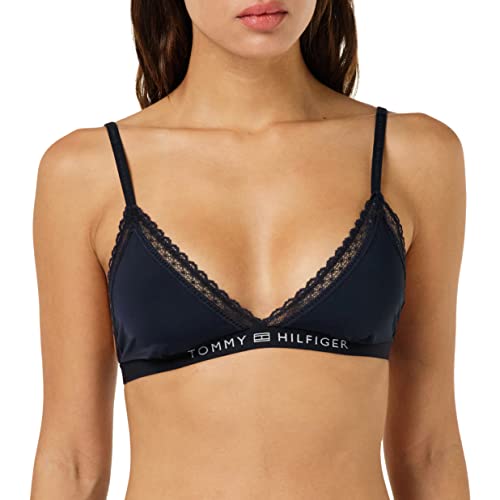 Tommy Hilfiger Soutien-Gorge sans Armature en Coton Doux Bleu Marine