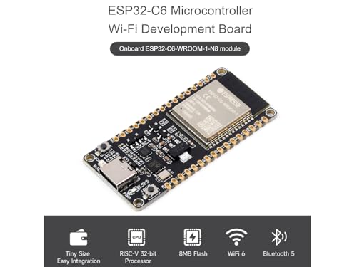 ESP32-C6 Microcontroller WiFi 6 Development Board with Pre-soldered ...