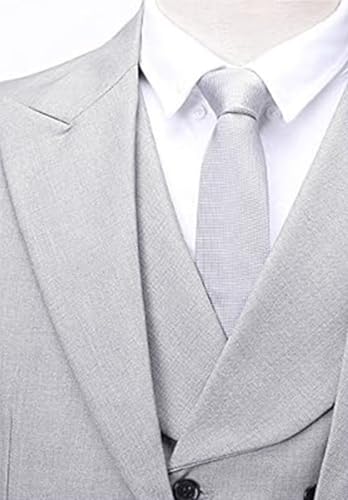 Men's Slim Fit 3-Piece Suit 2-Button Business Formal Tuxedo Suit Set for Wedding& Prom4