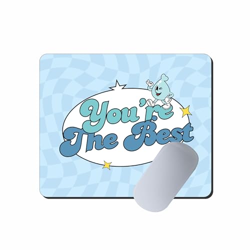 Image of Motivational Mouse Pad 9 x 7.5 Inch | inchYou're The Best inch Cute Quote Mouse Mat | Non-Slip Rubber Base & Smooth Surface for Office, Home & Study Desk