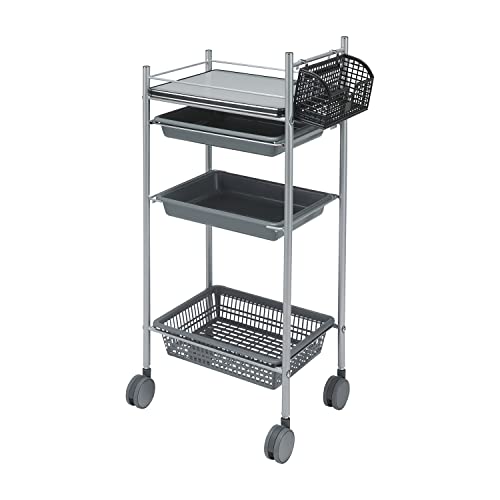 カラーアプリワゴン SN-AP001 グレー カート ワゴン 回診車