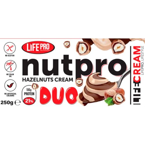 Miniatura 5 de Life Pro Protein Cream Nutpro Duo 250g Crema Dual De Chocolate Y Avellanas Delicioso Sabor Sin Gluten