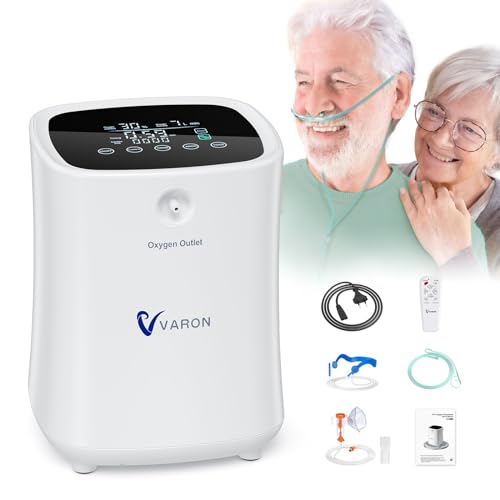 Concentrador de Oxígeno Máquina de Oxígeno para el Hogar 1-7L/min, LXMZYJ Oxígeno, Atomización de Iones Negativos 3 en 1 con Control Remoto Función Temporizador 30%-90% Flujo Ajustable