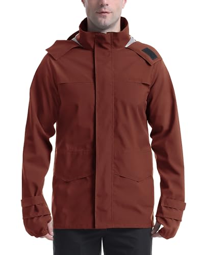 Image of iCreek Rain Jacket Men's Lightweight with Hood Packable Waterproof Raincoat Breathable Antistorm Jacket Windbreaker