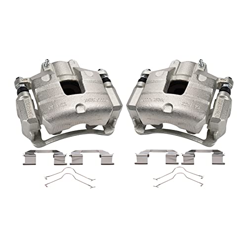 Image of TRQ Front Driver and Passenger Side Brake Caliper Set Compatible with 18-20 Chevrolet Equinox L4 1.5L 18-19 Equinox L4 1.6L 16-19 Malibu 18-19 Trax 18-20 GMC Terrain L4 1.5L 18-19 Terrain L4 1.6L