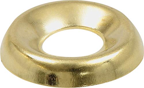 The Hillman Group 1252#10 Brass Plated Countersunk Finishing Washers, 50-Pack #TOP1