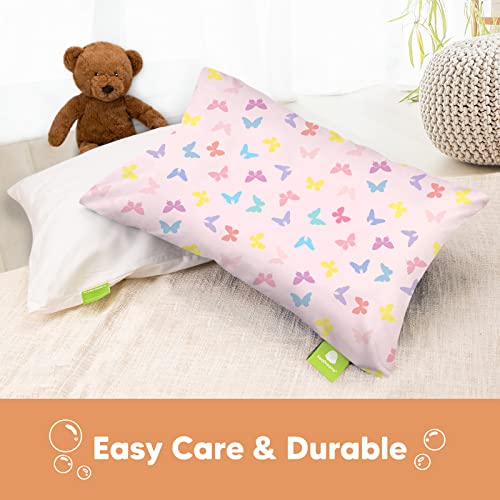 Keababies Toddler Pillowcase For 13X18 Pillow - Organic Toddler Pillow Case For Boy, Kids - 100% Natural Cotton Pillowcase For Miniature Sleepy Pillows - Pillow Sold Separately (Flutter) #TOP6