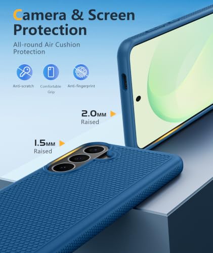 Image of FNTCASE for Samsung Galaxy S26-FE Case: Non Slip TPU Military Grade Blue