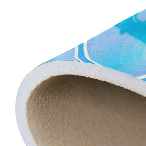 Welllee Area Rug,Underwater Marine Hopscotch Game Floor Rug Non-Slip Doormat For Living Dining Dorm Room Bedroom Decor 60X39 Inch #TOP4