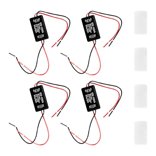 BWBWND 4 PCS Flash Strobe Controller, GS-100A 12-24V Car LED Flasher Module for Brake Light Tail Stop Light, Universal Flashing Strobe Blinking Controller for Car Truck Motorcycle