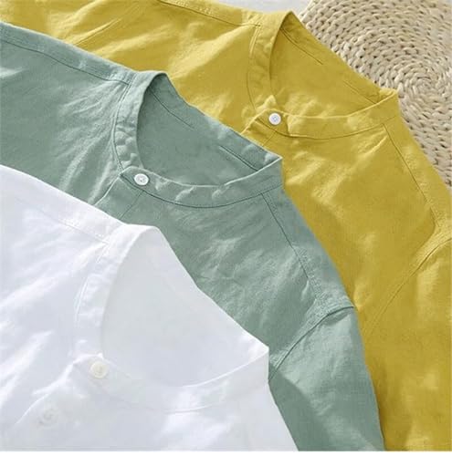 Image of Men's Half Sleeve Pocket Cotton Short Kurta Superfine Mandarin Chinese Collar Premium Short Kurta