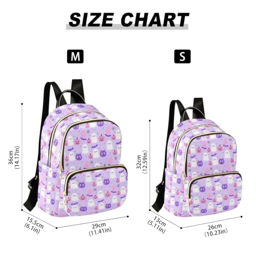 Mochila de poliéster gótica pastel S de mujer cómoda para uso casual con cremalleras 3