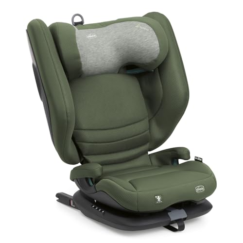 Chicco Fold&Go S i-Size (ECE R129/04), Seggiolino Auto 100-150 cm, con Connettori Rigidi Isofix, Bambini 3-12 anni, Reclinabile e Pieghevole, Protezione Laterale, Altezza e Seduta Regolabili