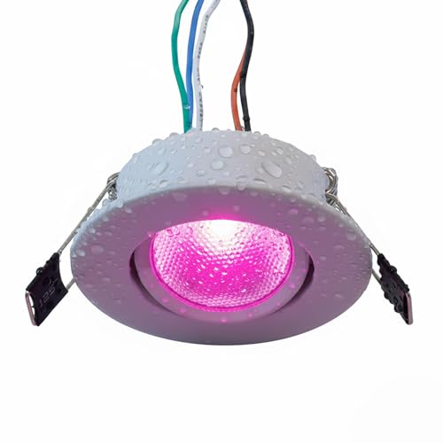 Faretto Incasso SLIM Impermeabile IP65 LED SPOT 4W RGB Orientabile, Basso Profilo, Sottile 22mm, Luce Colorata Soffitto, Esterni, Discoteca, Bar, Barca, Camper, Alimentazione 24V (Spot 4W IP65)