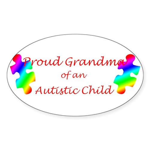CafePress Autism Grandma Oval Sticker Oval Car Bumper Sticker