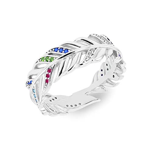 Bague en argent sterling à motif plumes, le cadeau idéal pour femme