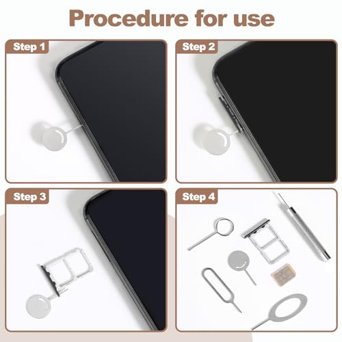 Srefaka 13 Pcs Sim Card Removal Tool Sim Card Tool Sim Ejector Tool iPhone Sim Card Removal Tool Sim Eject Tool Smooth and Burr-Free for All Cell Phones - Thumbnail 4