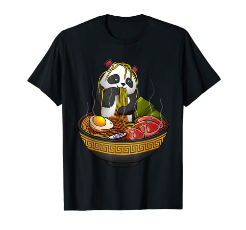 Divertido Panda Ramen Noodle Regalo Hombres Mujeres Cool Kawaii Lover Camiseta