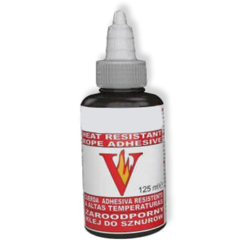 Heat Resistant Stove Rope Thermal Adhesive Wood Burner Oven Seal Glue Black & White 125ml (Black