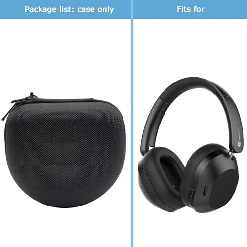 Image of M.G.R.J Portable Carrying Case Cover for Realme TechLife Studio H1 Over The Ear Headphone (Hard|EVA|Black)