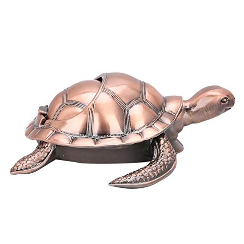 Cinzeiro para cigarros, cinzeiro decorativo à prova de vento em relevo de mesa em forma de tartaruga