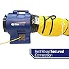 OdorStop OS2700-1 HP High Velocity 12 Axial Blower, 3450 RPM, Water Proof Switch, 25' Yellow Power Cord w Lighted End, Roto-Molded Unbreakable Housing