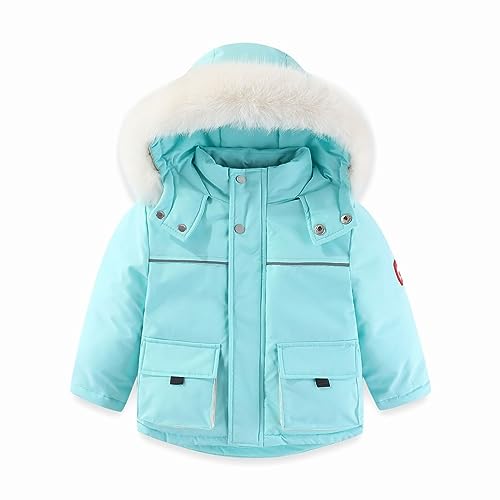 SIMAYA Conjunto de roupa de neve para crianças + jaqueta com capuz 2 calças de bebê meninas desenhos