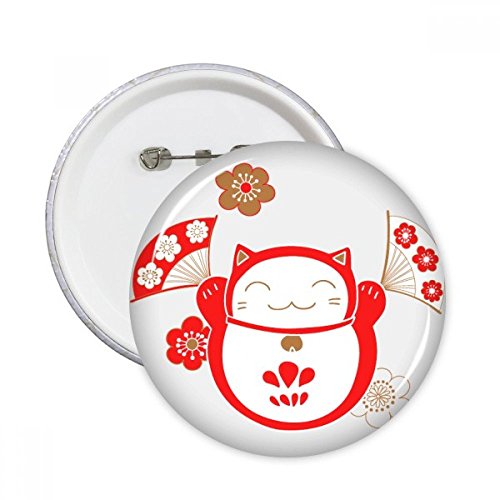 Badge bouton chat fortune de culture japonaise décoration vêtements 5 pièces