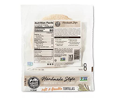 La Tortilla Factory White Corn Whole Grain Tortillas, 11.57 Ounce (Pack of 12) - Thumbnail 4
