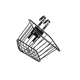 wueiooskj Koszyk rowerowy z metalowego drutu, przedni, bez pokrywy, uniwersalny, do biwakowania, jazdy na rowerze, zakupów, na zewnątrz, do rowerów górskich, przewożenia