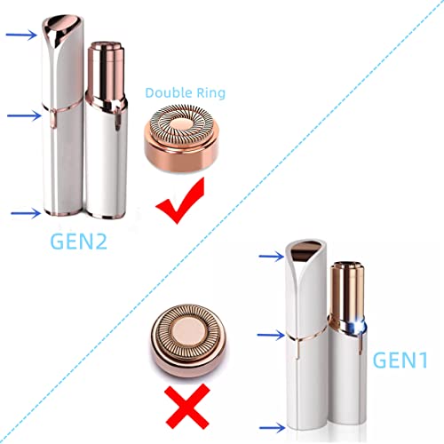 Facial Hair Remover Replacement Heads Generation 2 For Finishing Touch Flawless Facial Hair Removal Tool For Women,Double Halo Painless And Smooth As Seen On Tv, 18K Gold-Plated Rose Gold #TOP2