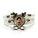 Produktbild YUANOMSL Gewebtes Armband,Weißer Ägyptischer Skarabäus Käfer Tier,Zeit Edelstein Armband Mehrschichtige Handgewebte Glas Kombination Schmuck Damenmode Europäischen Und Amerikanischen Stil Schmuck