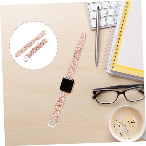 1pc Sequined Leather Watch Band for Skin-friendly Easy to Install Luxurious Wristband for Stylish Wear2