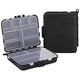 Köderbox Angeln, 2/4 Stück Schwarz Angelbox, Angelkoffer, Köderbox, Tackle Box Angeln für Angel Zubehör/Haken, Angeltasche mit Boxen, Angel Boxen für Angelbegeisterte