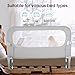 Bed Rail for Toddlers King Size Bed - 59 In Toddler Guard Rails for Queen, Full, Twin, Bunk, King Size Bed Adjustable Heights & Swing Down Bedrail Extral Tall Child Safety Side Railing Guards for Kids