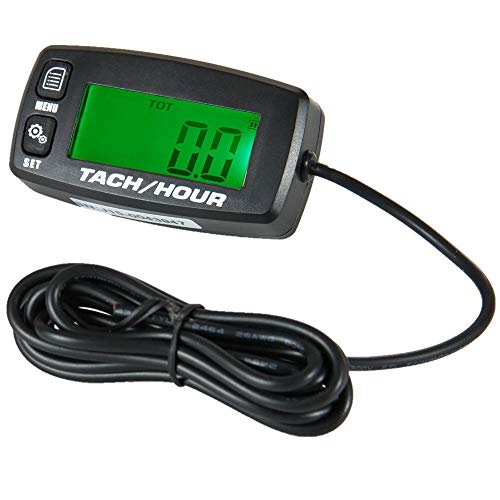 Searon Tach Hour Meter Tachometer Maintenance for Small Engines Motorcycle Marine Boat ATV Snowmobile Generator Mower