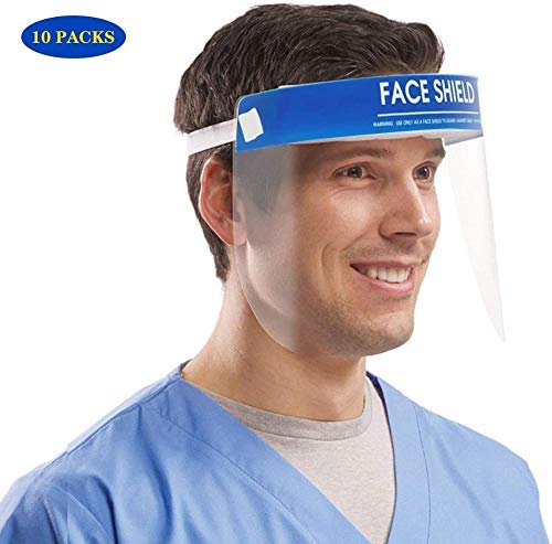 Preisvergleich Produktbild 10PCS Transparente Gesichtsschutz-Sicherheitsschutzmaske Antibeschlag-Ölspritzschutz Anti-UV-Anti-Schock-Sicherheitsmaske-...