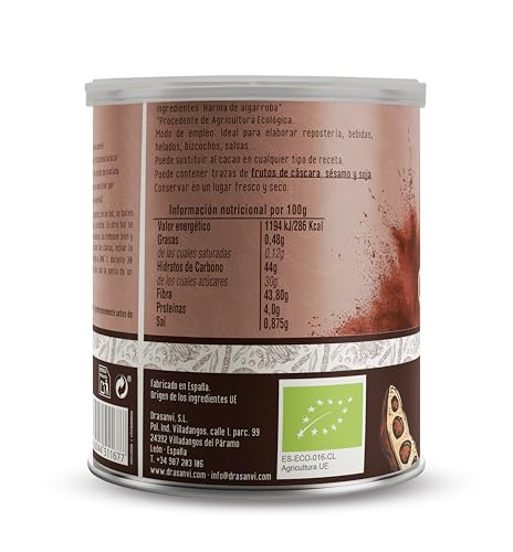 Miniatura 3 de Ecosana Harina De Algarroba Certificado Bio By Drasanvi - Aporte De Fibra Alimentaria - Vegano - Sin Gluten - 350g