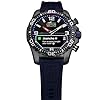 LOTUS-Reloj-Hombre-200001-Connected-D-Caja-de-Fibra-de-Carbono-Negro-Correa-de-Caucho-Azul