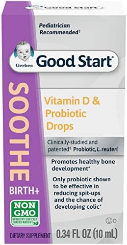 Gerber Good Start Baby Probiotic Drops with Vitamin D, Soothe, 0.34 Ounce