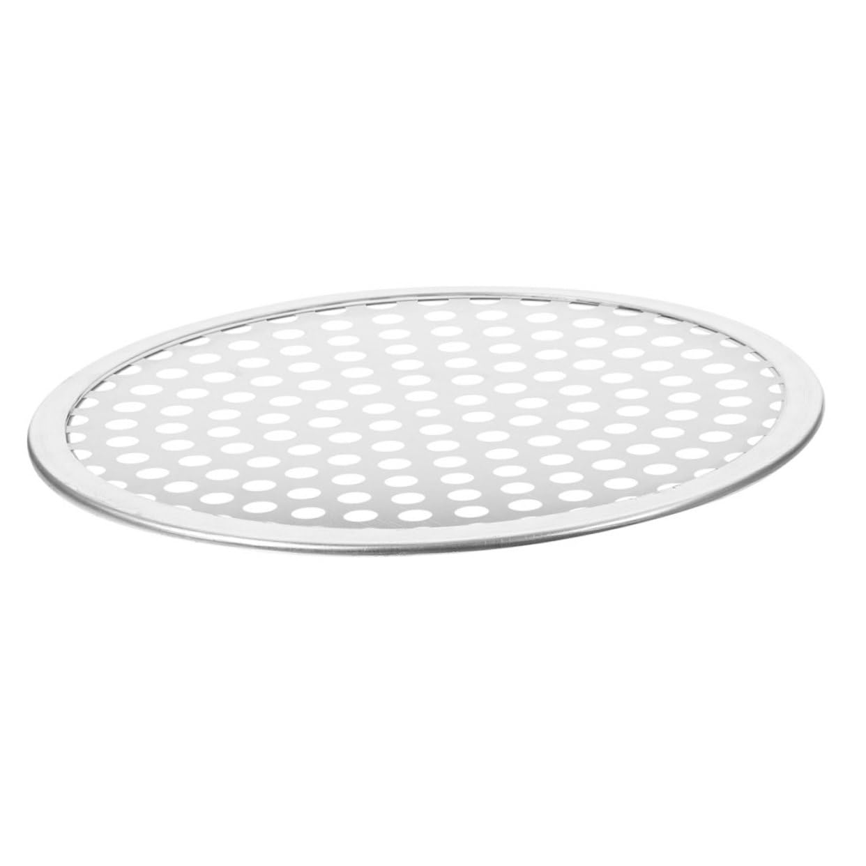 MAGICLULU Reusable Perforated Pizza Tray Round Baking Pan for Oven Heavy-duty Aluminium Alloy Pizza Plate Smooth Coating Easy to Clean Baking Accessory