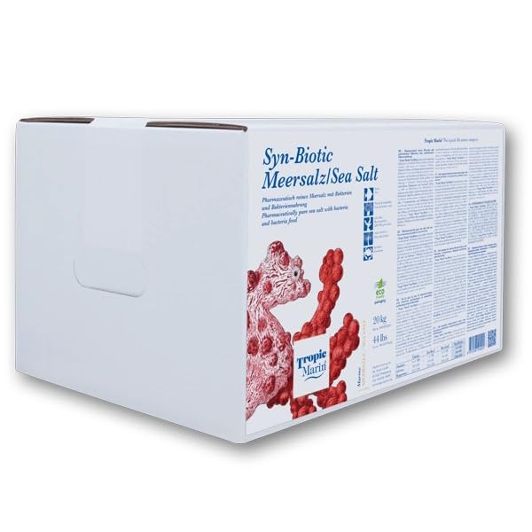 Tropic Marin Syn-Biotic Meersalz -Pharmazeutisch reines Meersalz mit probiotischen Bakterien und prebiotischer Bakteriennahrung 20kg Karton