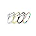 Nose Piercing Hoop with Jewel 4 pack 20g