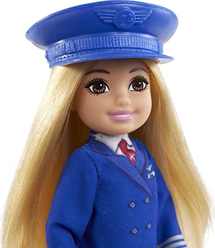 Barbie Chelsea Can Be Playset con muñeca piloto rubia 15 cm miniatura 5