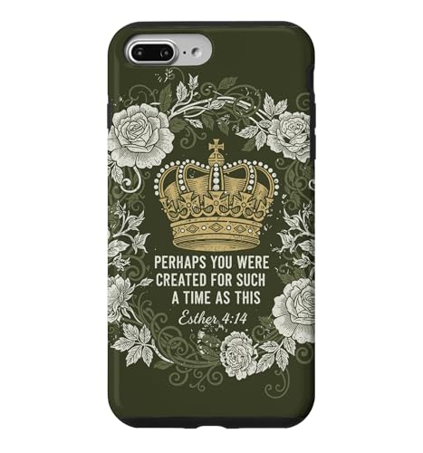 Esther Verse Christian Faith �t���[�����N���E�� �N�C�[�� �X�}�z�P�[�X iPhone 7 Plus/8 Plus �p